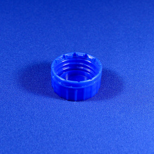 Пробка для бутылки с контрольным кольцом синяя d32 мм