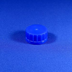 Пробка для бутылки с контрольным кольцом синяя d32 мм