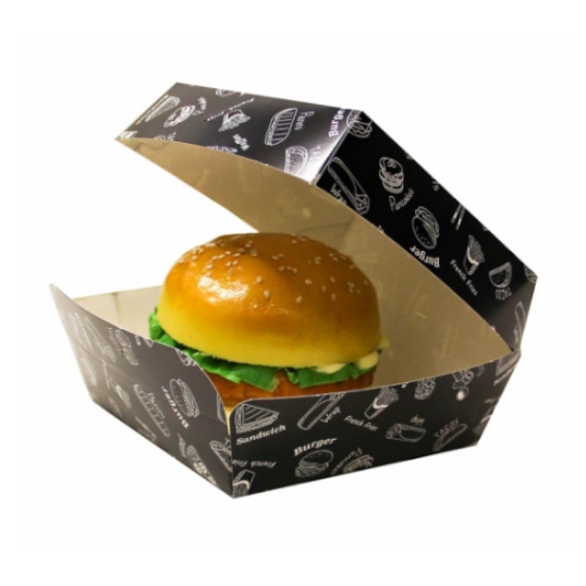  Коробка для гамбургера 120х120х100 мм Black