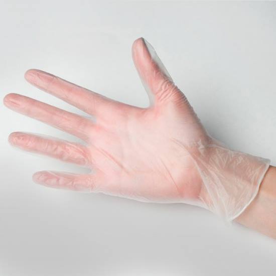 Перчатки одноразовые виниловые неопудренные (размер XL)